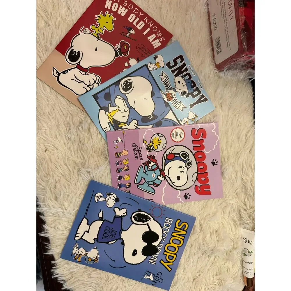 Snoopy thin 4 notebooks bundle lined super cute different designs